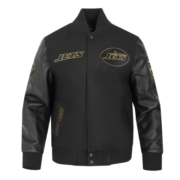 New York Jets Full-Zip Black Varsity Jacket