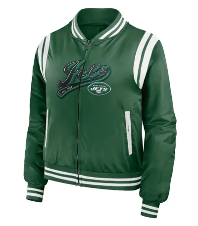 New York Jets Green Bomber Full-Zip Jacket