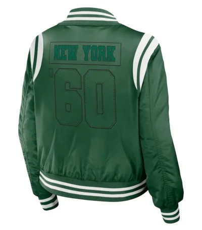 New York Jets Green Bomber Full-Zip Jacket
