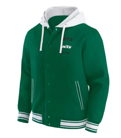 New York Jets Green Cotton Hooded Jacket