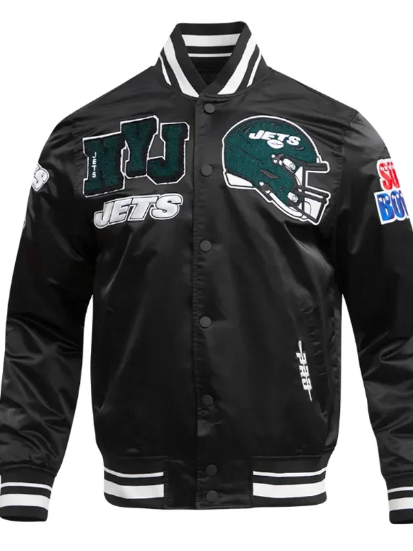 New York Jets Mashup Classic Rib Satin Jacket