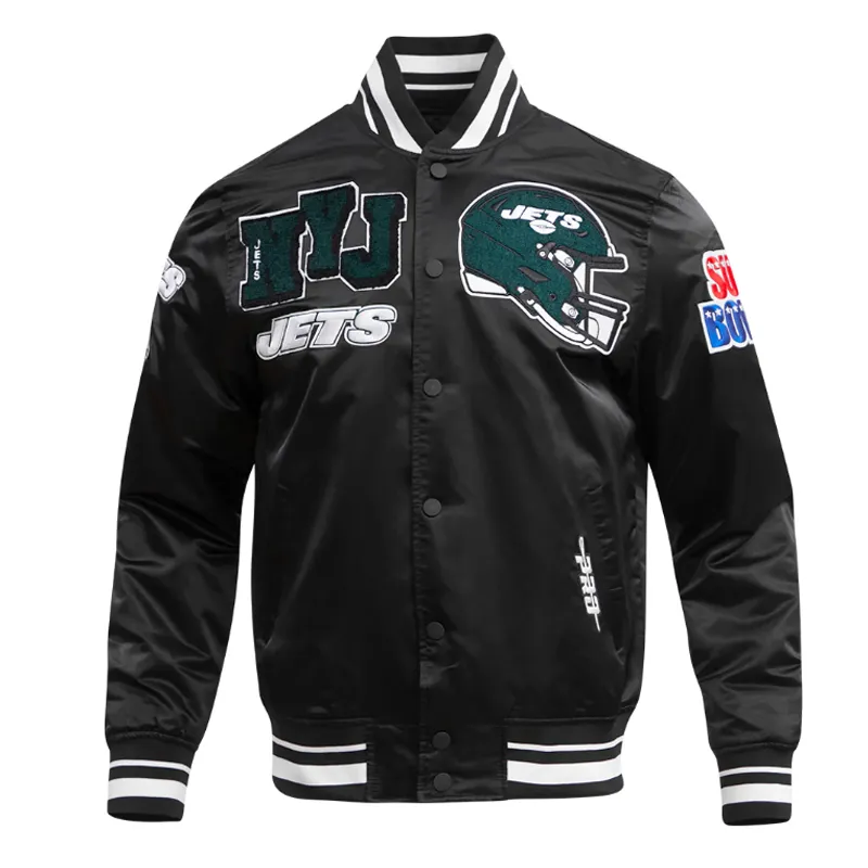 New York Jets Mashup Classic Rib Satin Jacket New York Jets Mashup Classic Rib Satin Jacket