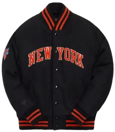 New York Knicks 10 Varsity Wool Black Jacket