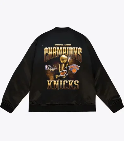 New York Knicks 2026 Pro Basketball Finals Champions Black Jacket