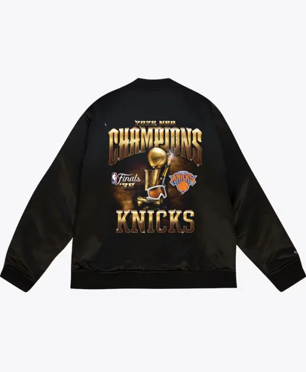 New York Knicks 2026 Pro Basketball Finals Champions Black Jacket