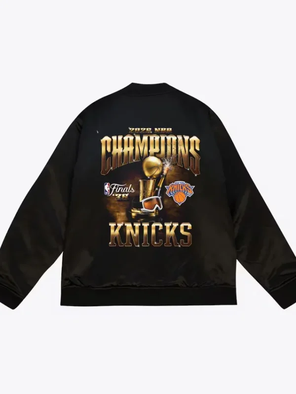 New York Knicks 2026 Pro Basketball Finals Champions Black Jacket