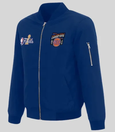 2026 NY Knicks Finals Blue Bomber Jacket