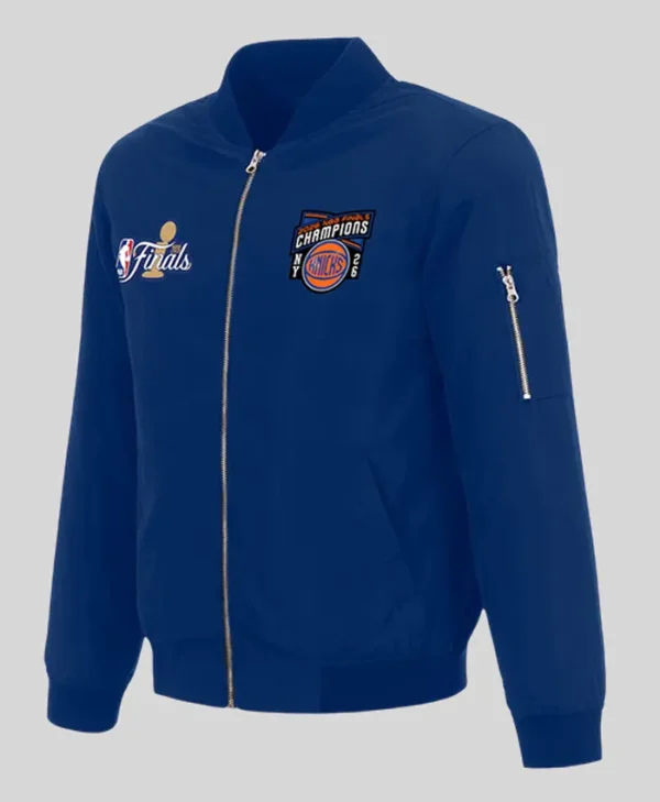 2026 NY Knicks Finals Blue Bomber Jacket