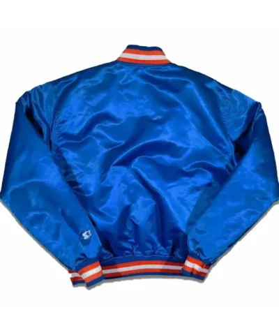 New York Knicks 90’s Bomber Blue Satin Jacket