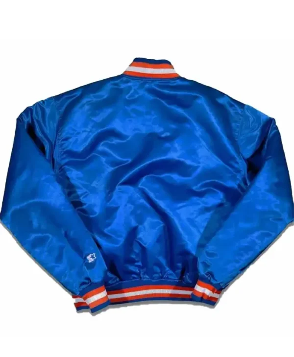 New York Knicks 90’s Bomber Blue Satin Jacket