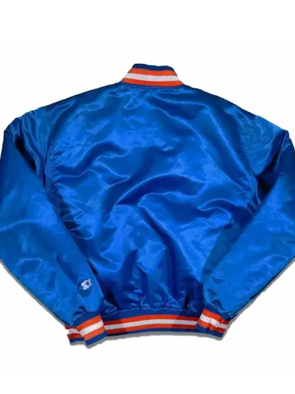 New York Knicks 90’s Bomber Blue Satin Jacket