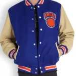New York Knicks Blue Letterman Jacket Men’s