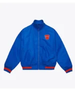 New York Knicks Blue Satin Full-zip Jacket