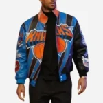 New York Knicks Leather Bomber Jacket