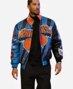 New York Knicks Leather Bomber Jacket