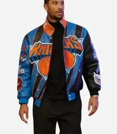 New York Knicks Leather Bomber Jacket