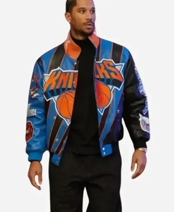 New York Knicks Leather Bomber Jacket