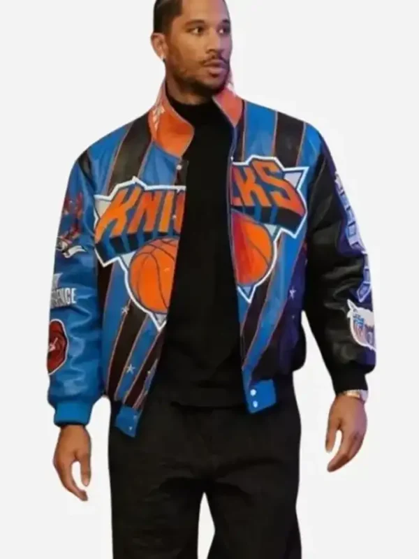 New York Knicks Leather Bomber Jacket