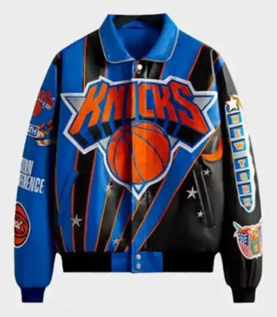 New York Knicks Leather Bomber Jacket