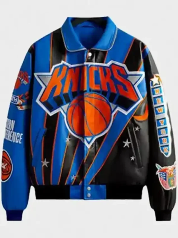 New York Knicks Leather Bomber Jacket