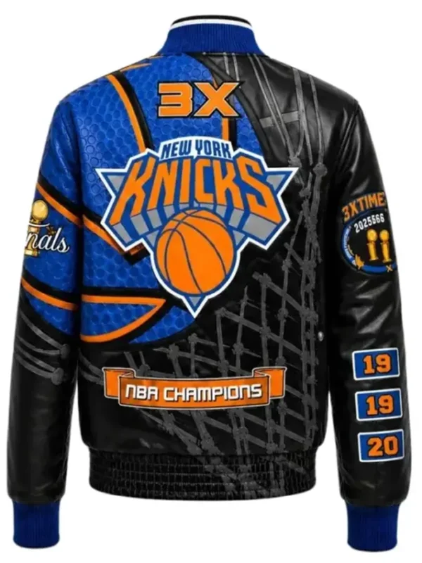 NY Knicks Champions 2026 Leather Jacket