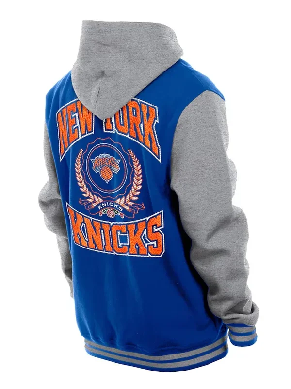 Throwback Prep NY Knicks Purple Hoodie Jacket