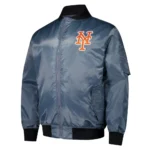 New York Mets Charcoal Bomber Full-Zip Jacket