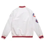 New York Mets City Collection Varsity White Satin Full-Snap Jacket