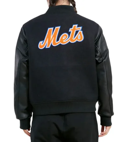 New York Mets Classic Black Varsity Jacket