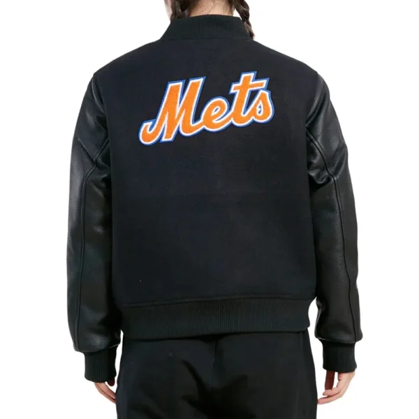 New York Mets Classic Black Varsity Jacket