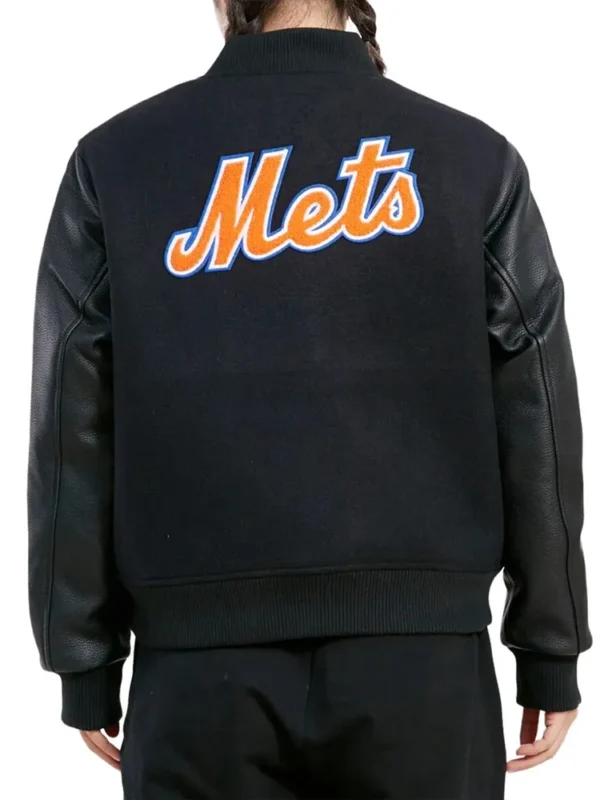 New York Mets Classic Black Varsity Jacket