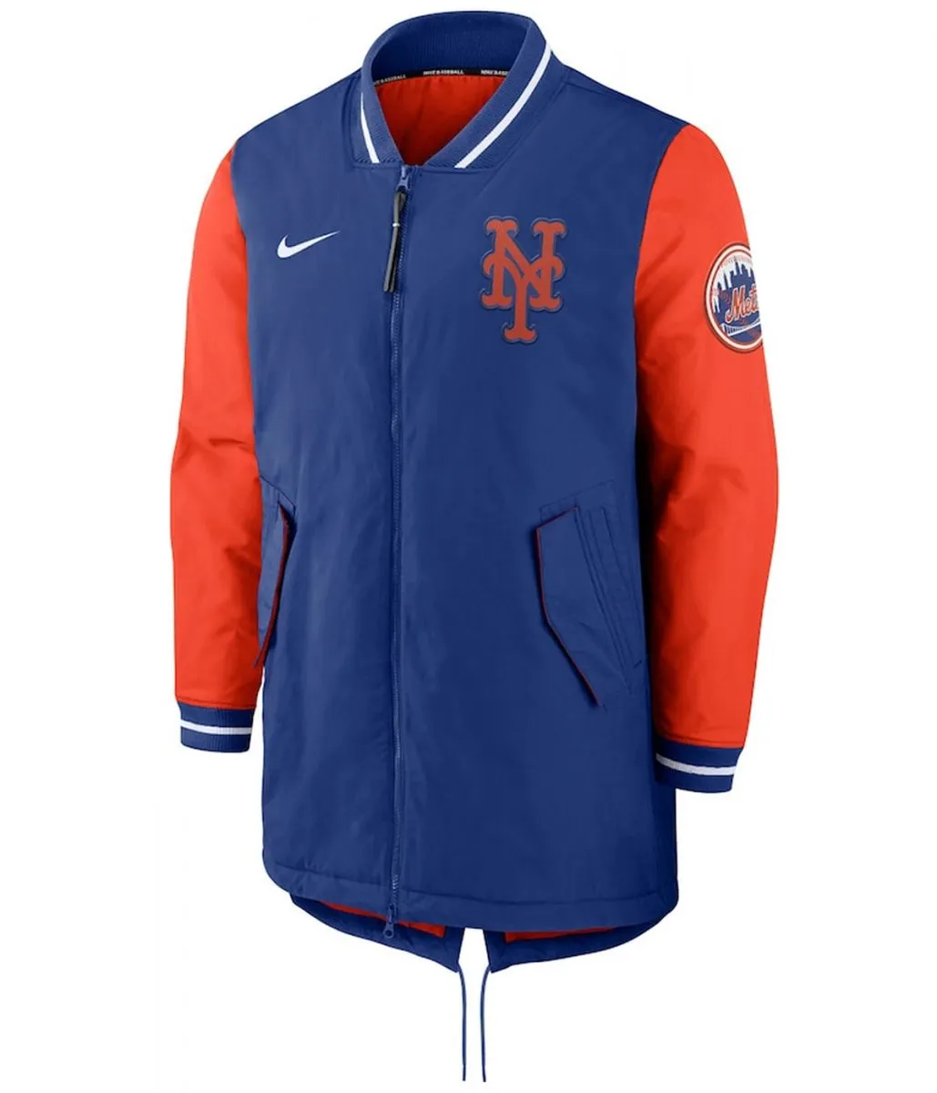 New York Mets Dugout Performance Long Jacket New York Mets Dugout Performance Long Jacket