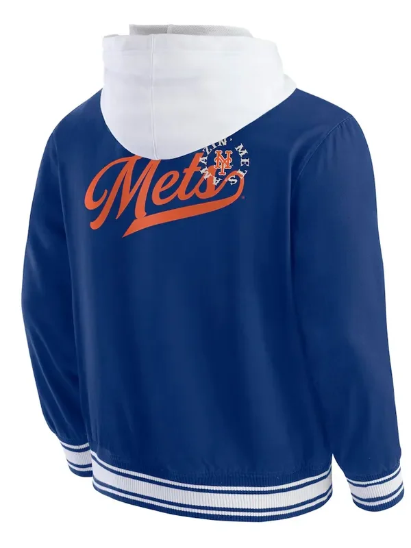 NY Mets Royal Cotton Hooded Jacket