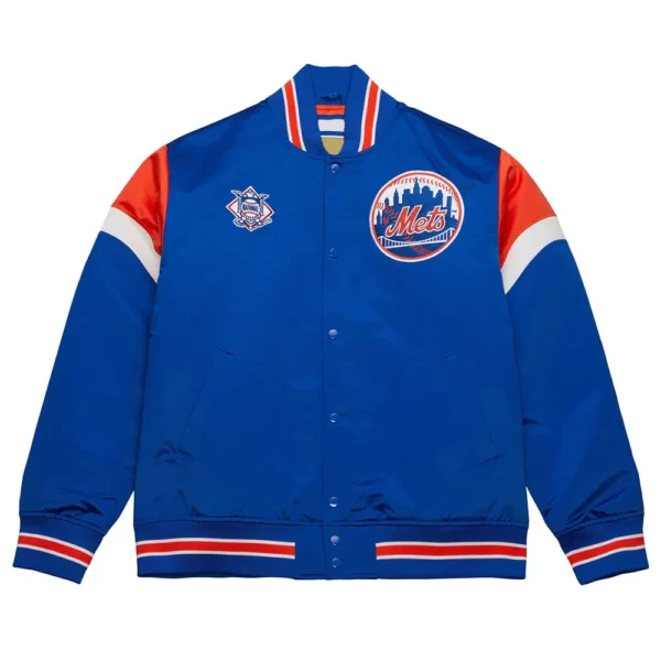 New York Mets Heavyweight Royal Satin Jacket