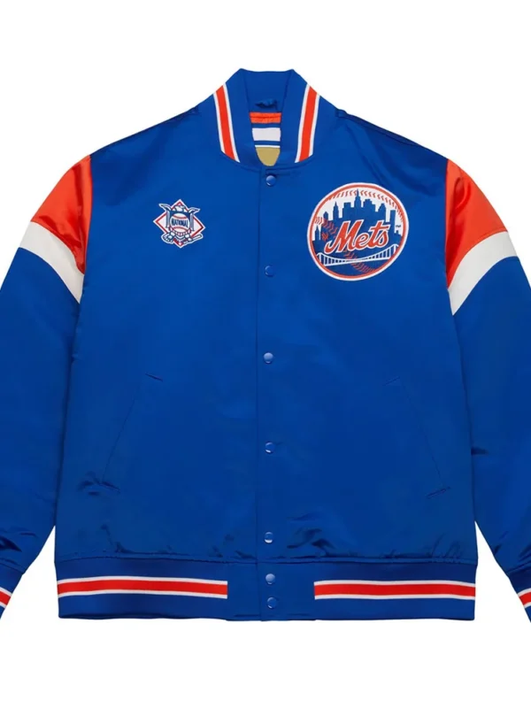New York Mets Heavyweight Royal Satin Jacket