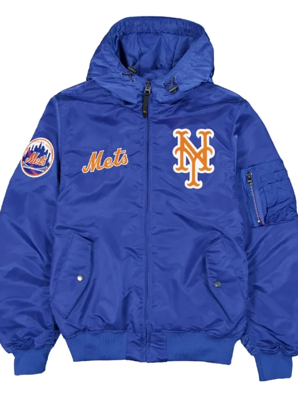 New York Mets Historic L-2B Hooded Bomber Jacket
