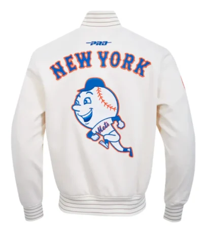 NY Mets Logo Game Day Eggshell Jacket