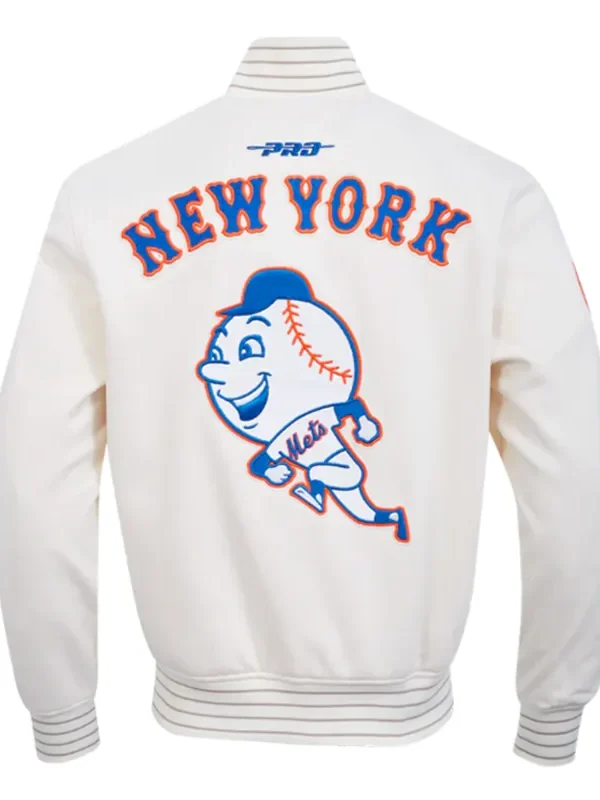 NY Mets Logo Game Day Eggshell Jacket