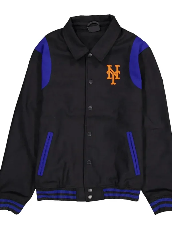 New York Mets Sport Night Teddy Varsity Jacket