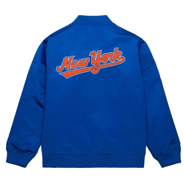 New York Mets Vintage Logo Royal Lightweight Satin Jacket