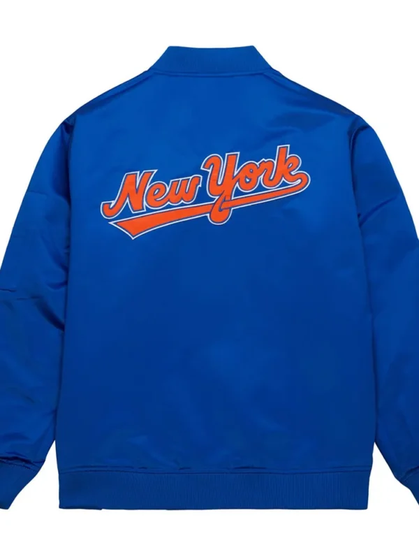 New York Mets Vintage Logo Royal Lightweight Satin Jacket