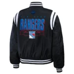 New York Rangers Black Bomber Full-Zip Jacket