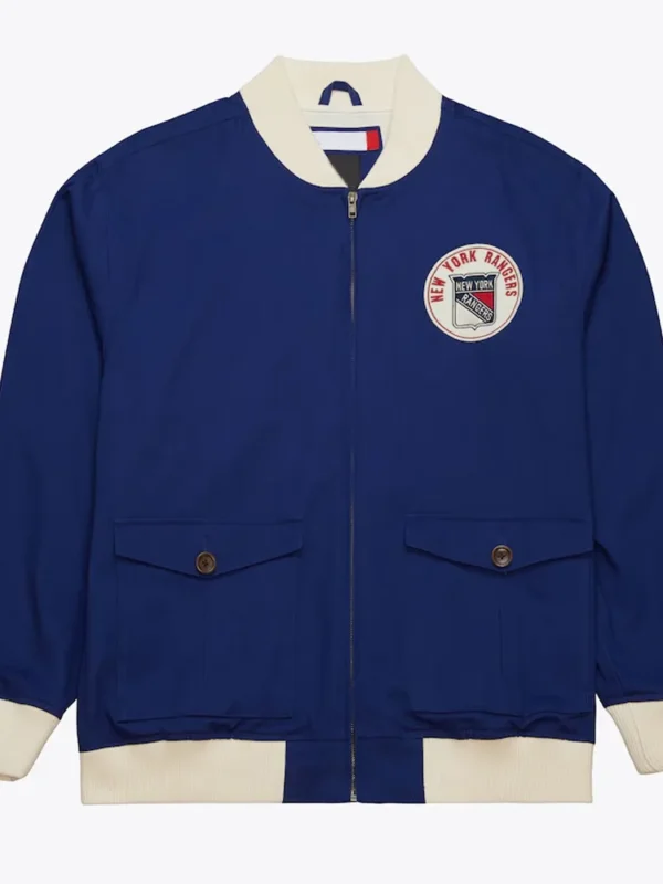 New York Rangers Blue Cotton Twill Jacket