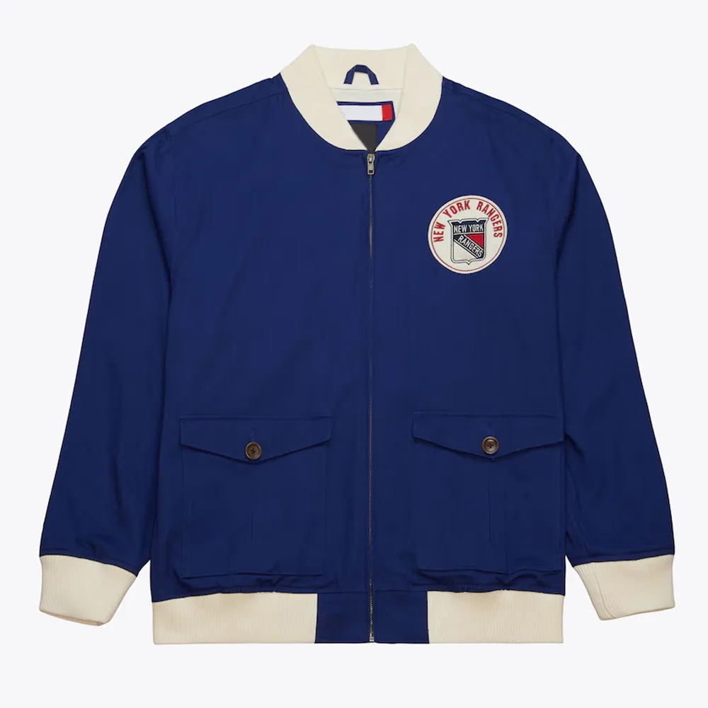 New York Rangers Blue Cotton Twill Jacket New York Rangers Blue Cotton Twill Jacket
