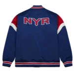New York Rangers Heavyweight Blue Satin Jacket