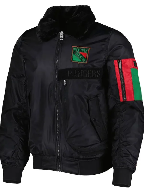 New York Rangers Ty Mopkins Black Jacket