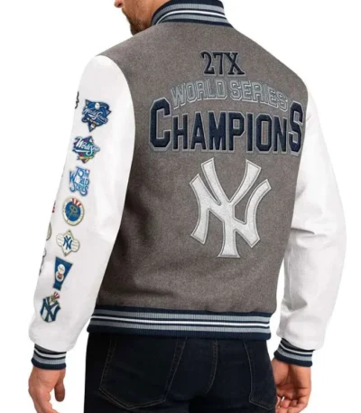 New York Yankees Challenger Gray Varsity Jacket