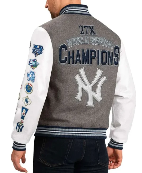 New York Yankees Challenger Gray Varsity Jacket