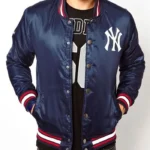 New York Yankees Baseball Blue Satin Jacket