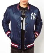 New York Yankees Baseball Blue Satin Jacket